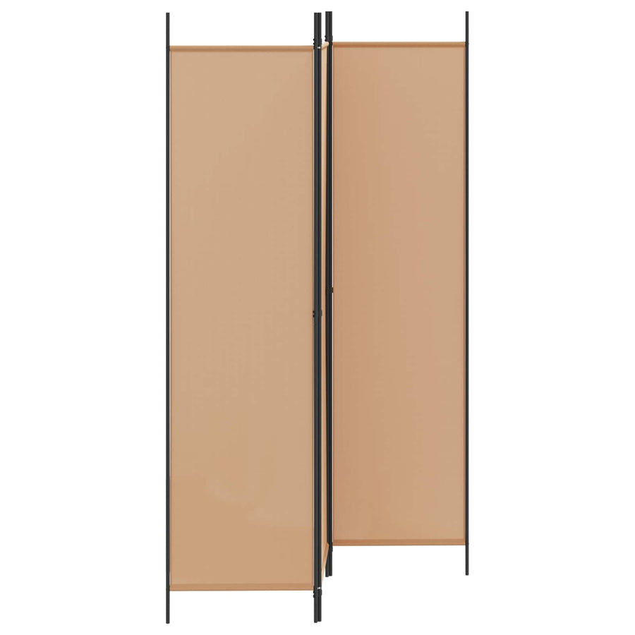 3-Panel Room Divider Beige 150 x 200 cm Stof
