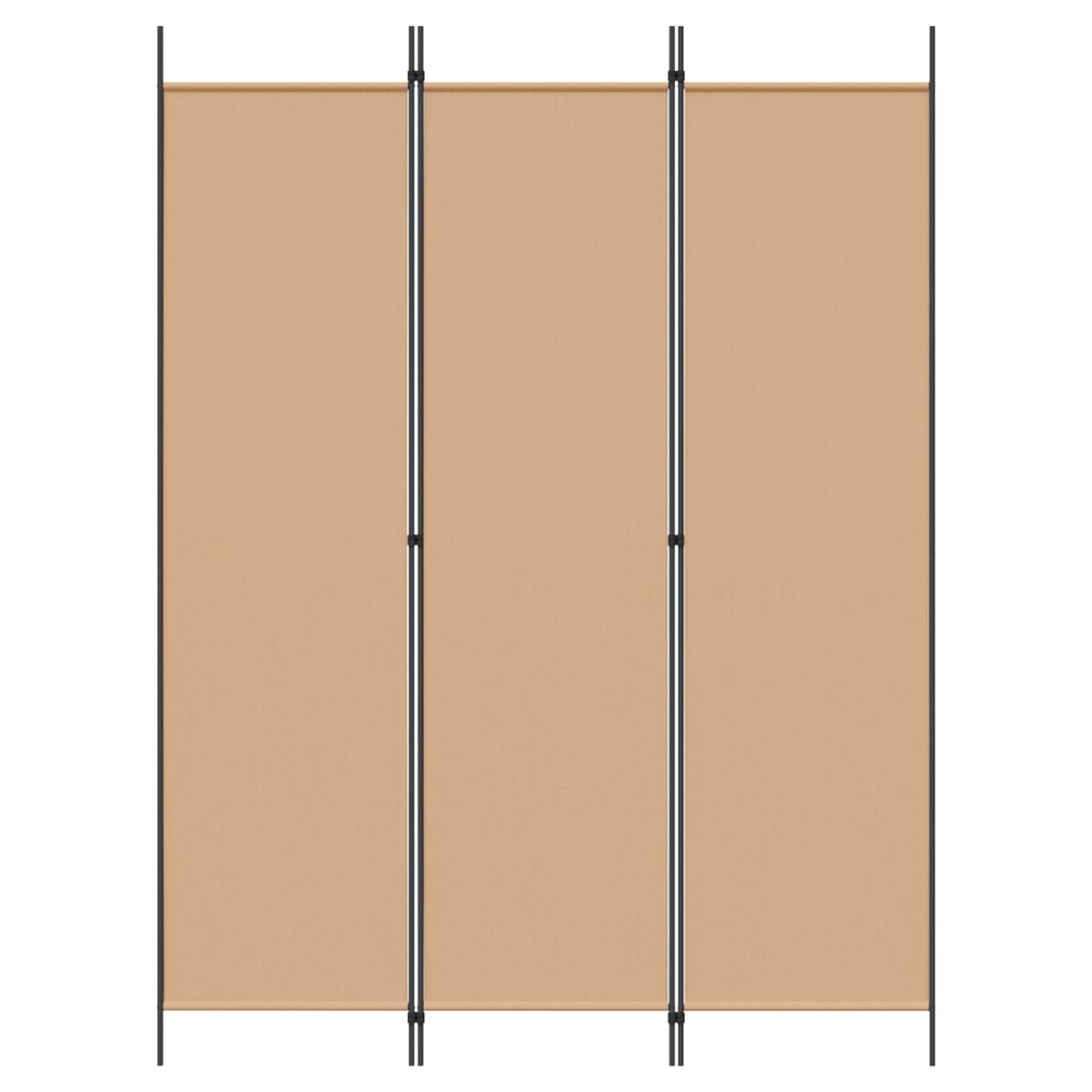 3-Panel Room Divider Beige 150 x 200 cm Stof