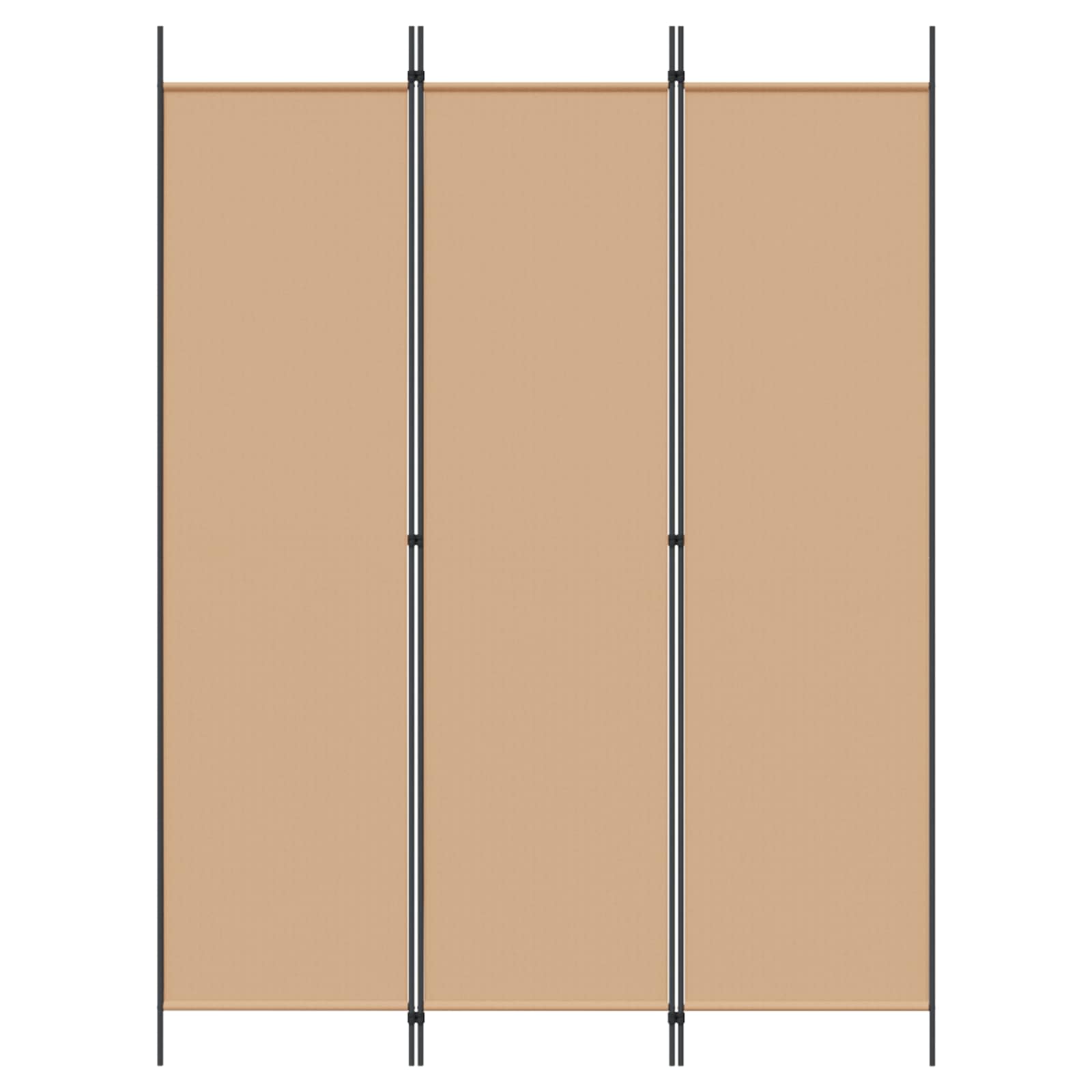 3-Panel Room Divider Beige 150 x 200 cm Stof