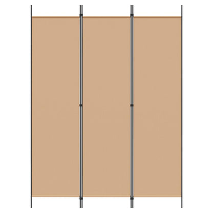 3-Panel Room Divider Beige 150 x 200 cm Stof
