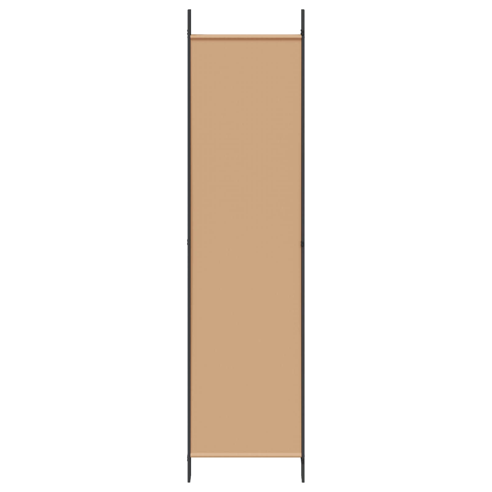 5-Panel Room Divider Beige 250 x 200 cm Stof