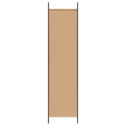 5-Panel Room Divider Beige 250 x 200 cm Stof