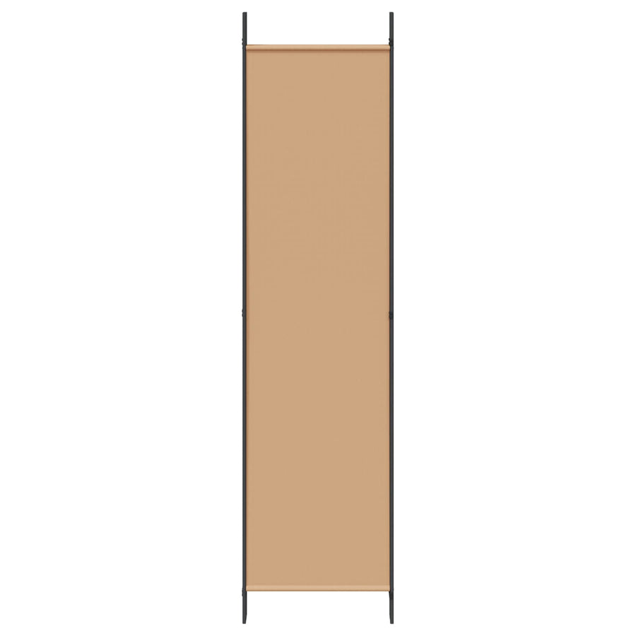 5-Panel Room Divider Beige 250 x 200 cm Stof