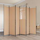Kamerscherm 6 panelen 300x200 cm beige stof