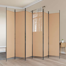 6-Panelen Kamerscherm Beige 300 x 200 cm Stof