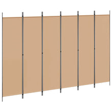 6-Panelen Kamerscherm Beige 300 x 200 cm Stof