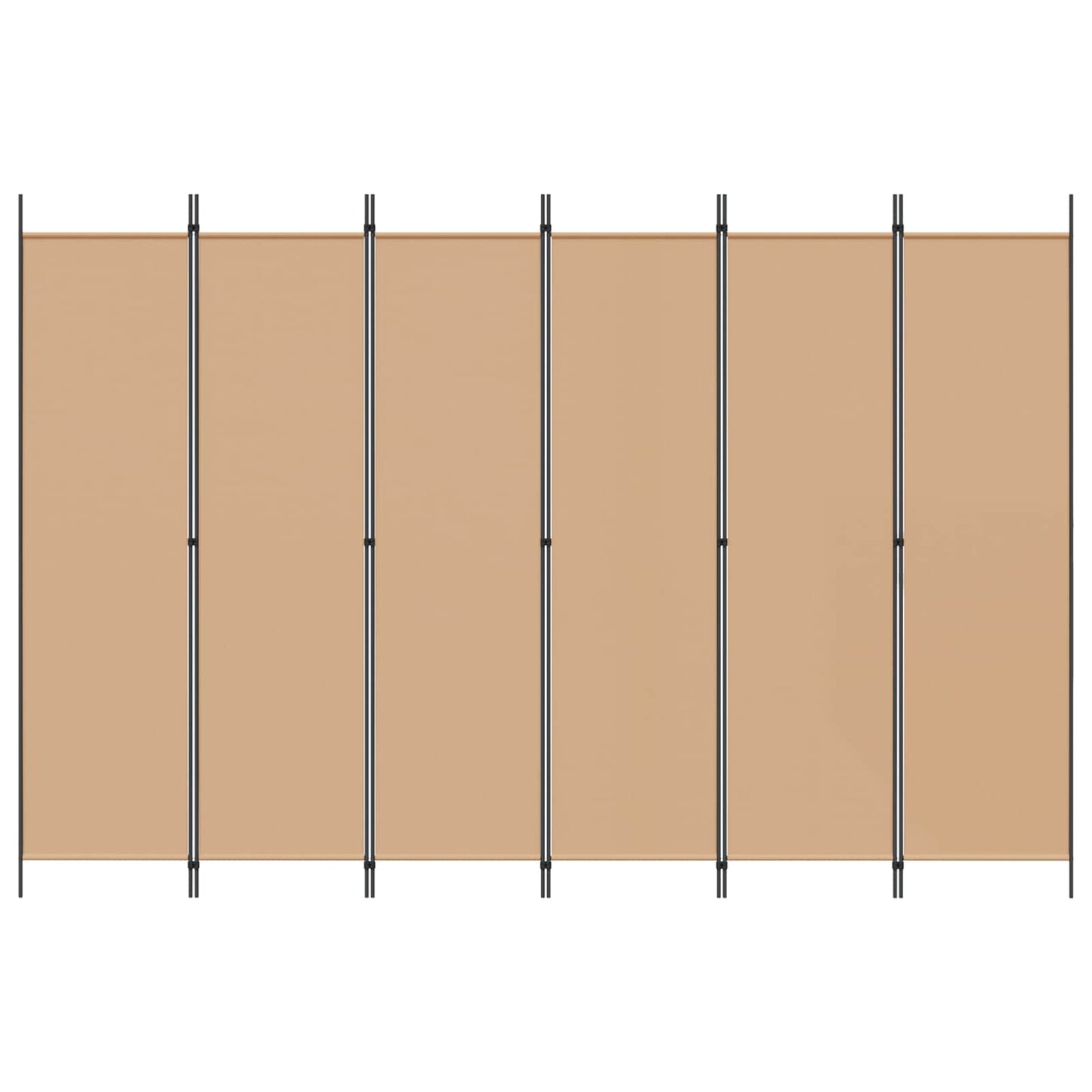 6-Panelen Kamerscherm Beige 300 x 200 cm Stof