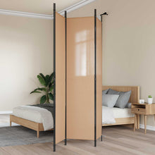 3-Panel Room Divider Beige 150 x 220 cm Stof