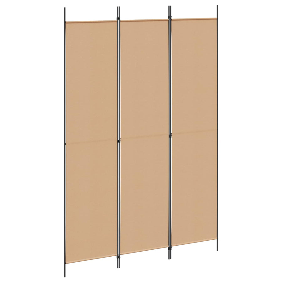 3-Panel Room Divider Beige 150 x 220 cm Stof