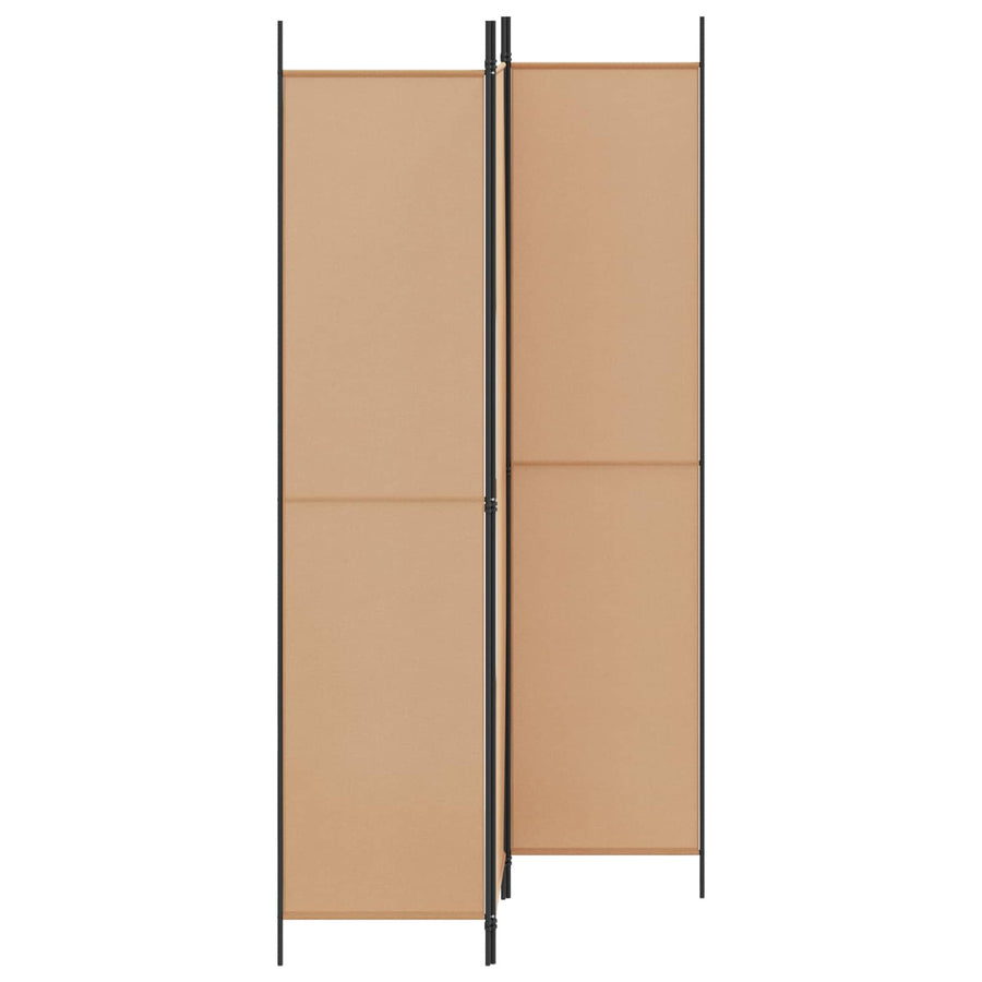 3-Panel Room Divider Beige 150 x 220 cm Stof