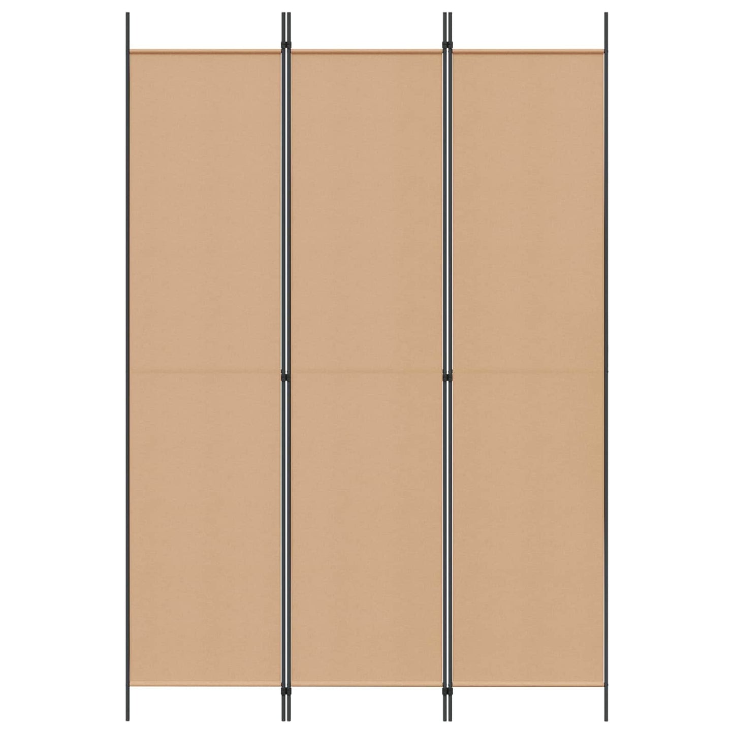 3-Panel Room Divider Beige 150 x 220 cm Stof