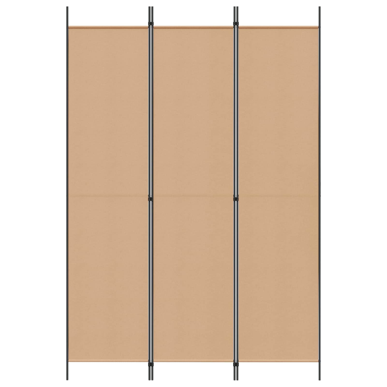 3-Panel Room Divider Beige 150 x 220 cm Stof