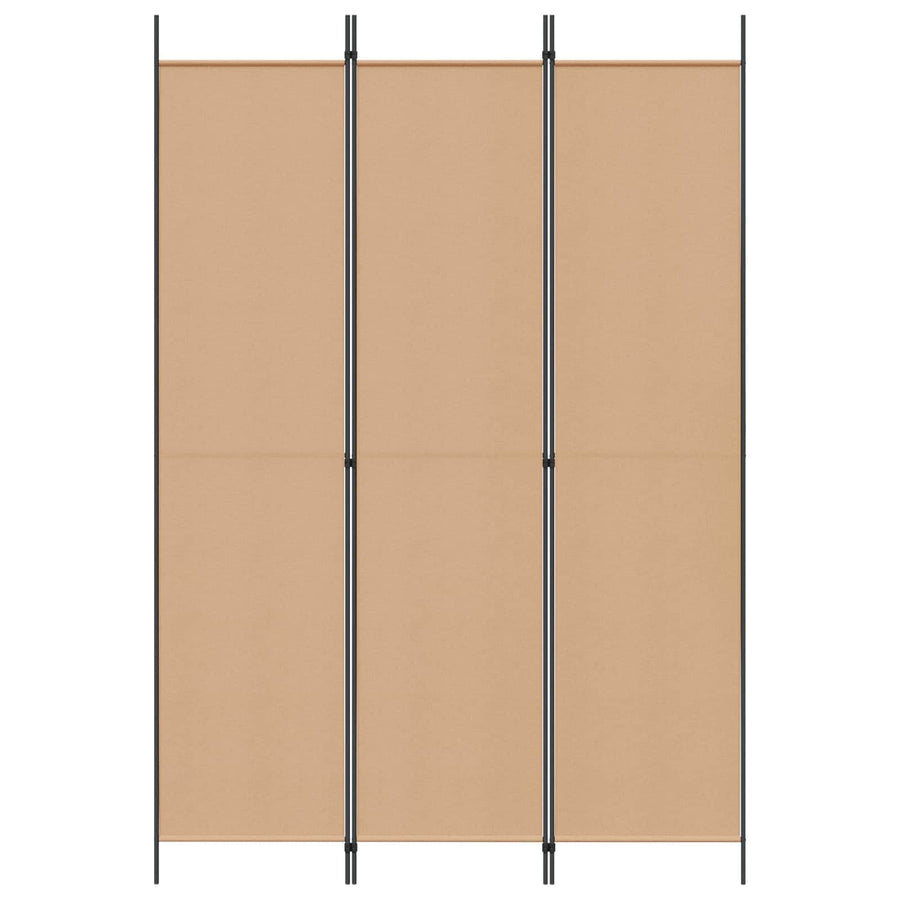 3-Panel Room Divider Beige 150 x 220 cm Stof