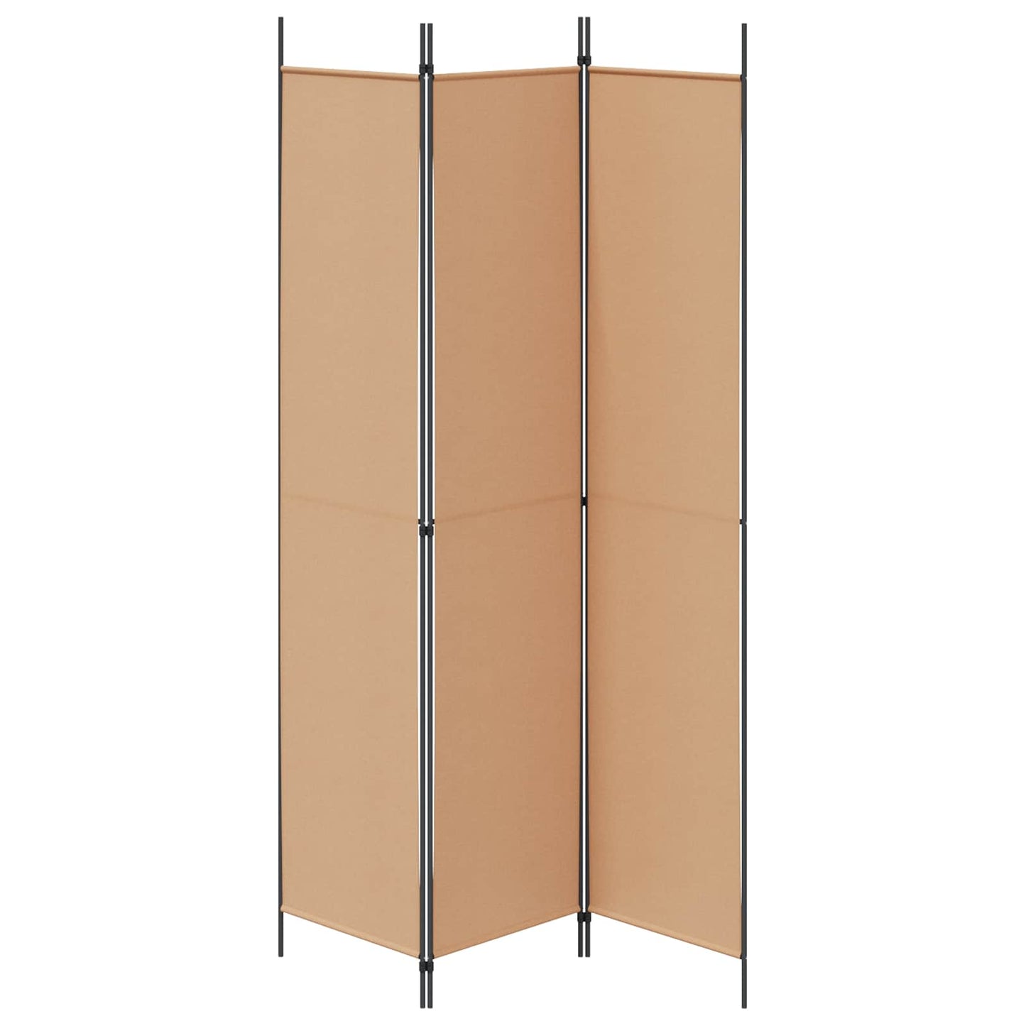 3-Panel Room Divider Beige 150 x 220 cm Stof