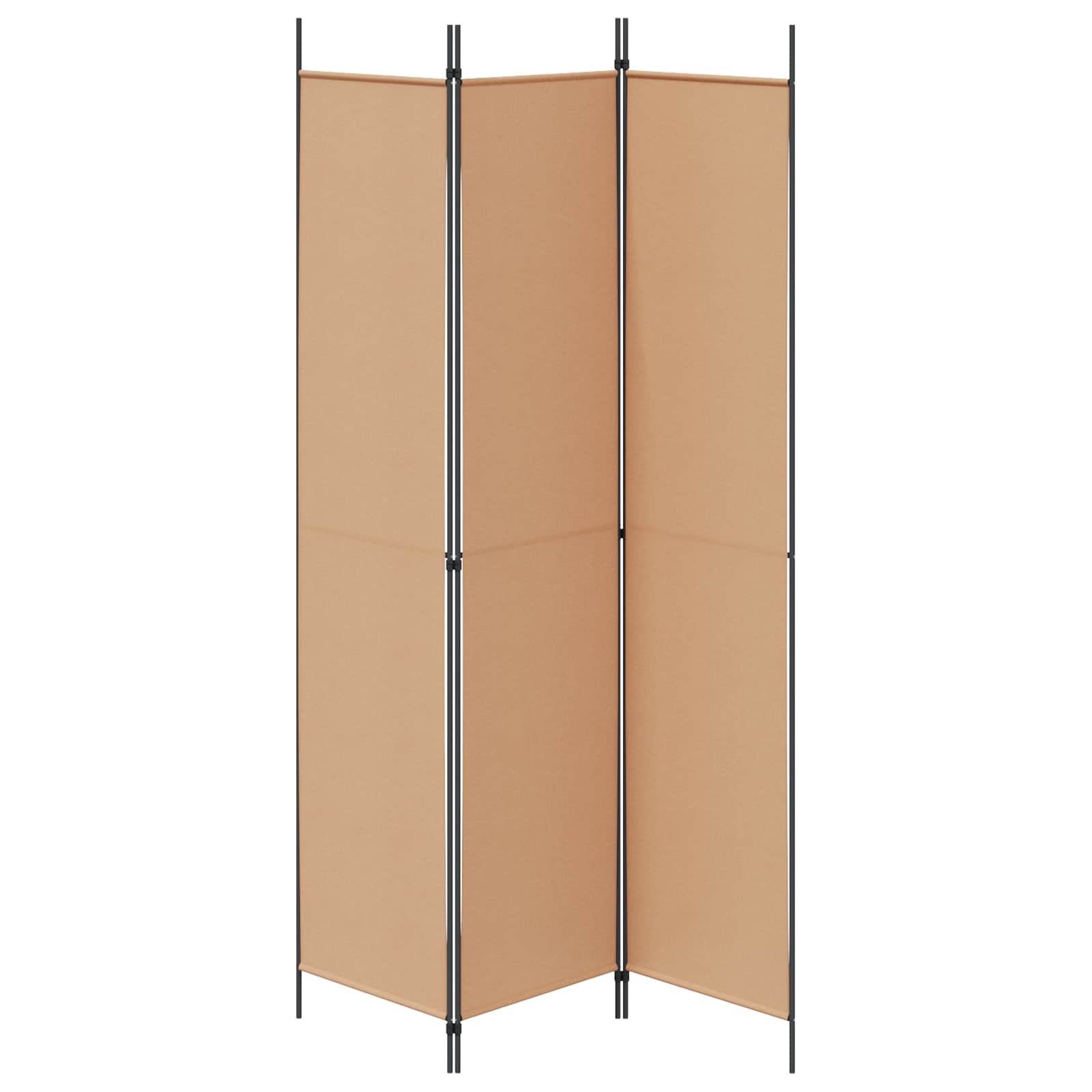 3-Panel Room Divider Beige 150 x 220 cm Stof