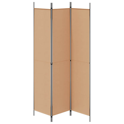 3-Panel Room Divider Beige 150 x 220 cm Stof