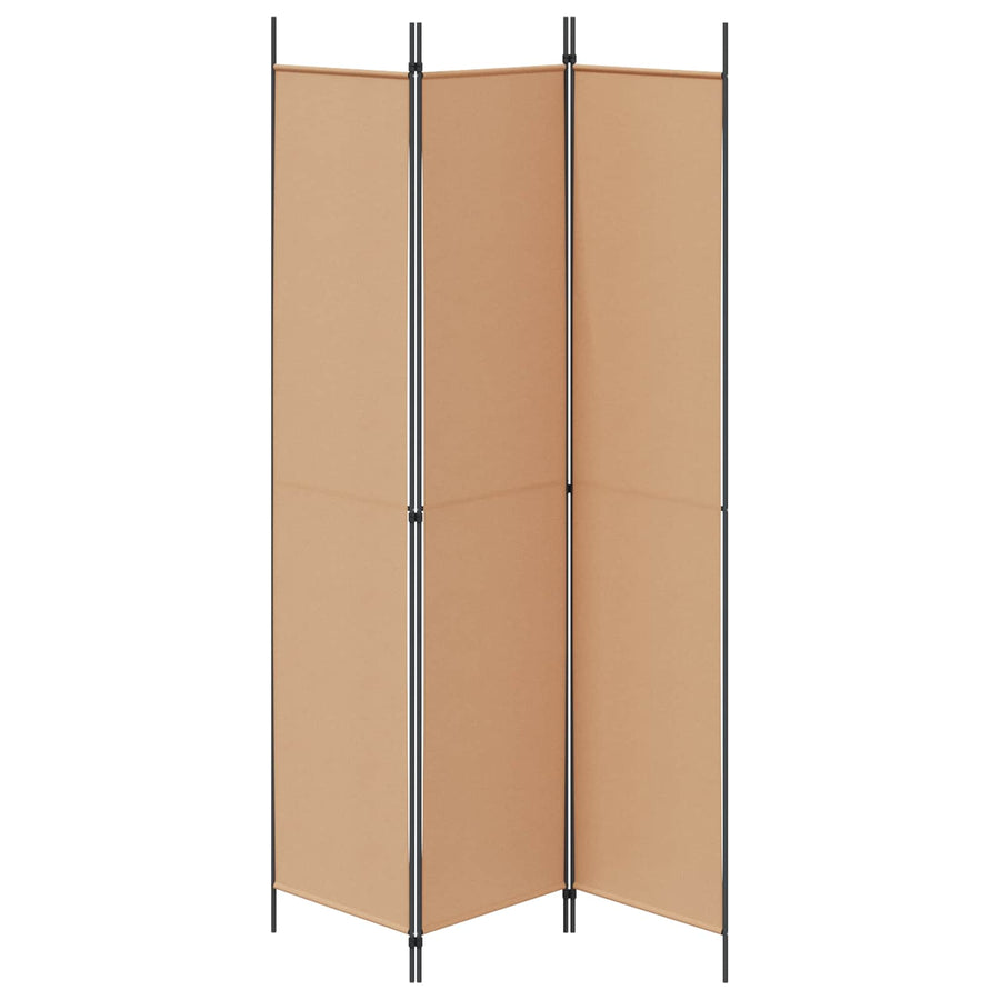 3-Panel Room Divider Beige 150 x 220 cm Stof