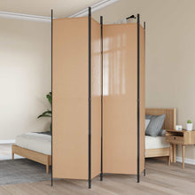 4-panelen roomdivider Beige 200 x 220 cm Stof