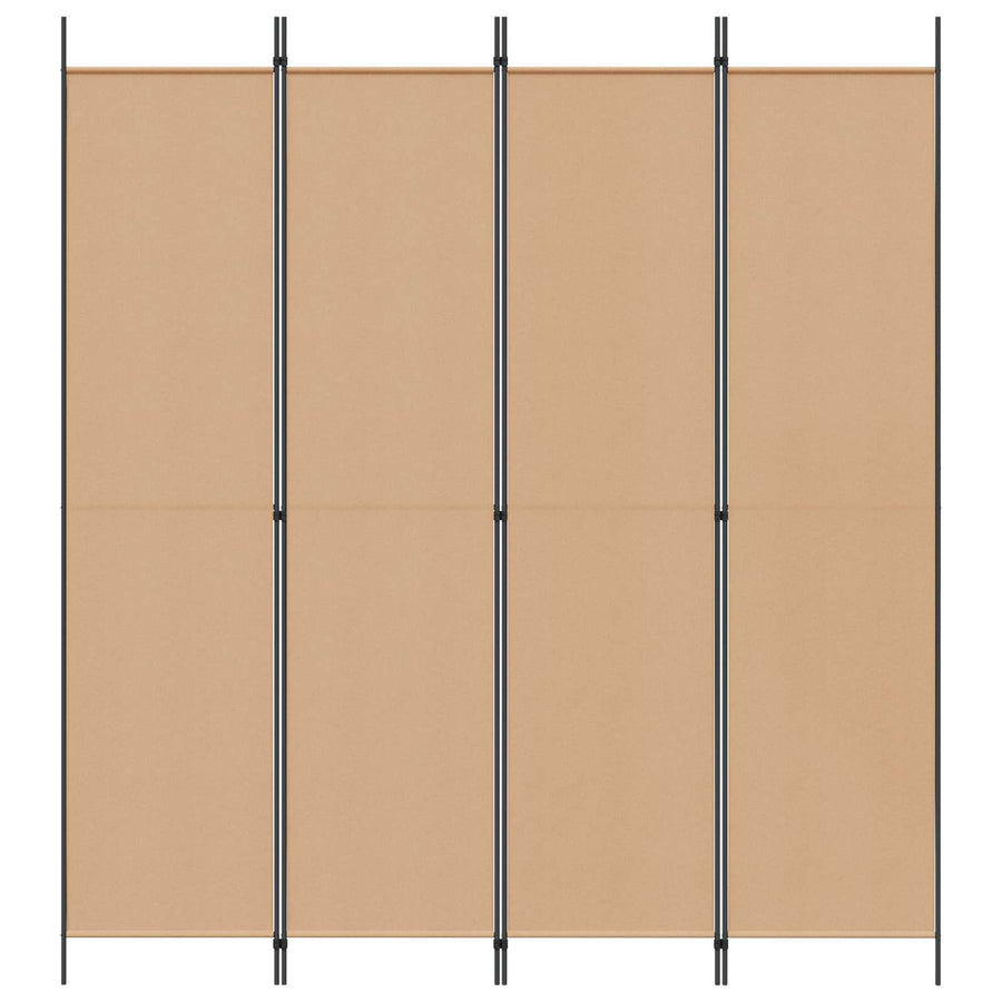 4-panelen roomdivider Beige 200 x 220 cm Stof