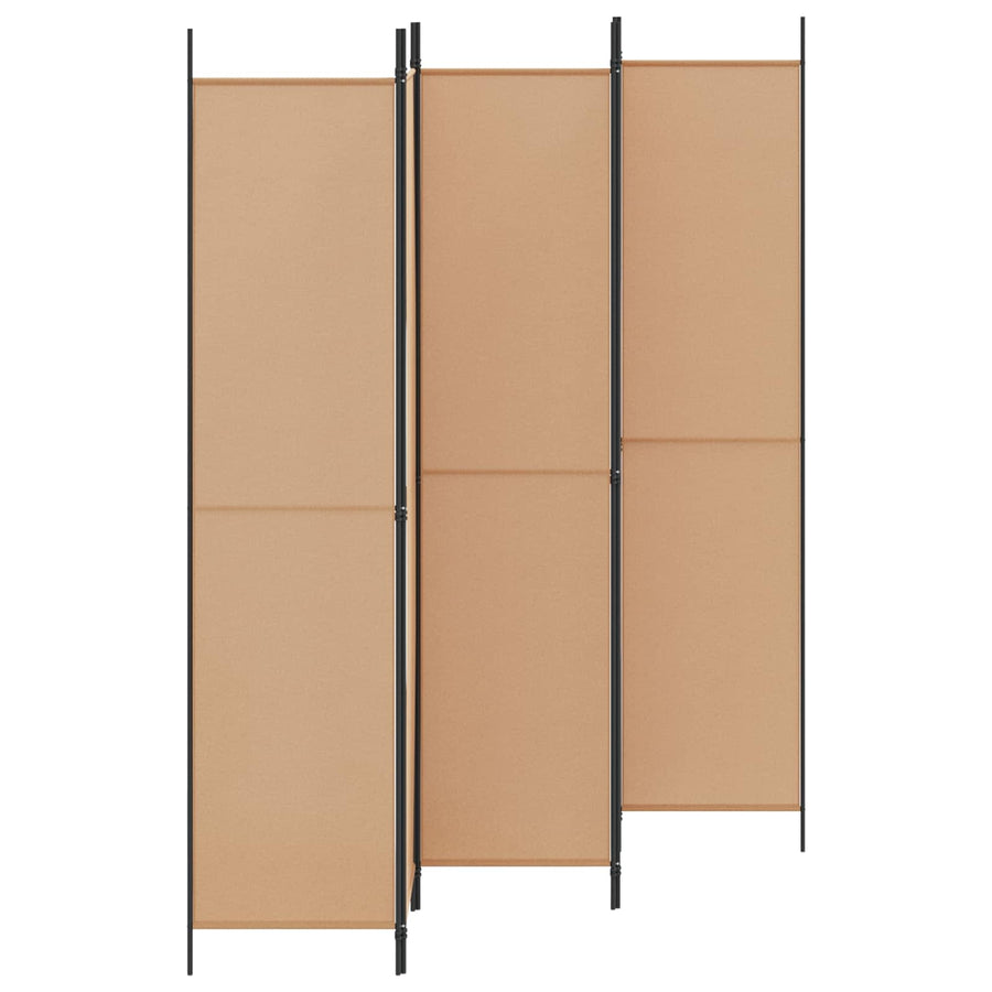 5-Panel Room Divider Beige 250 x 220 cm Stof