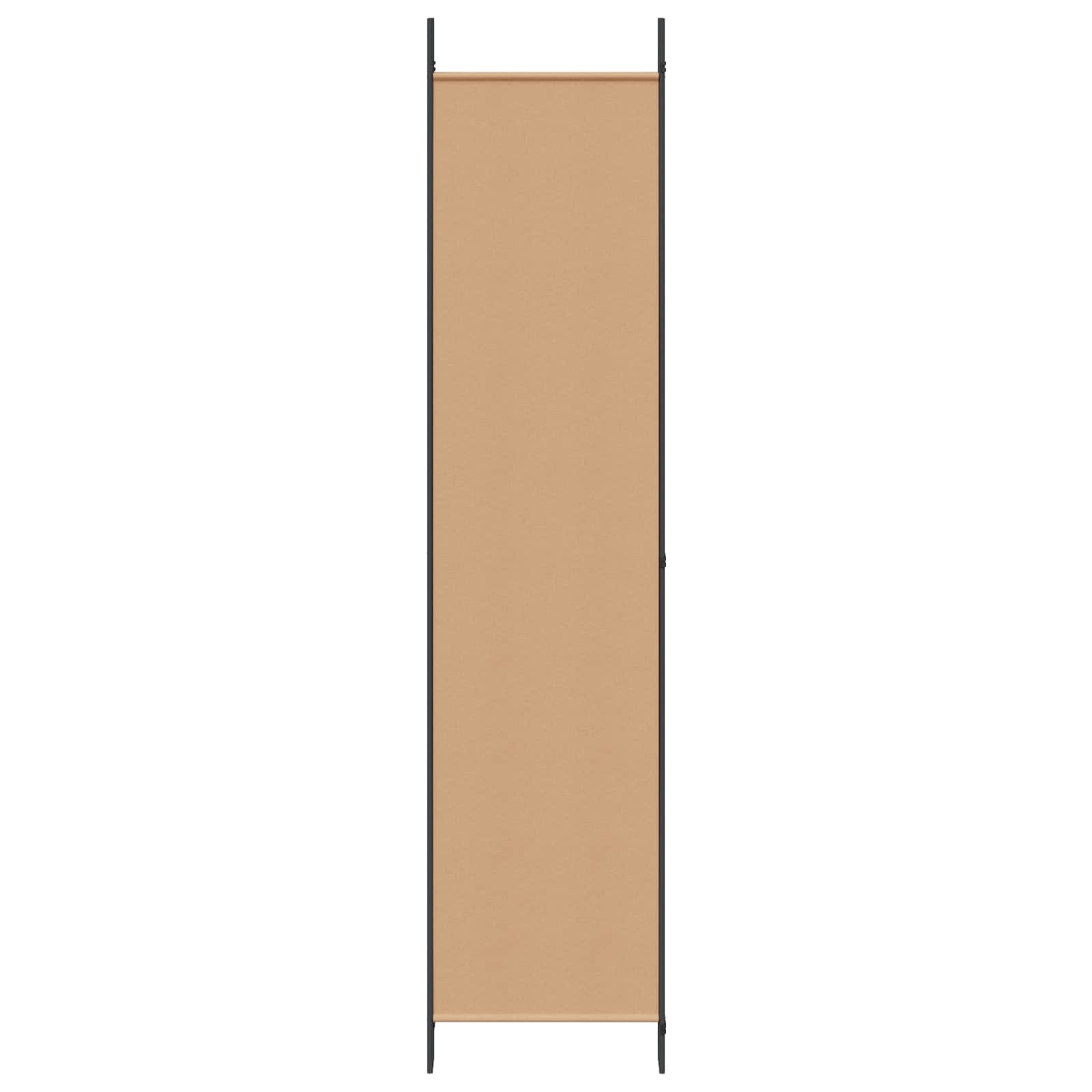 5-Panel Room Divider Beige 250 x 220 cm Stof