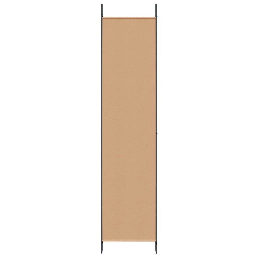 5-Panel Room Divider Beige 250 x 220 cm Stof