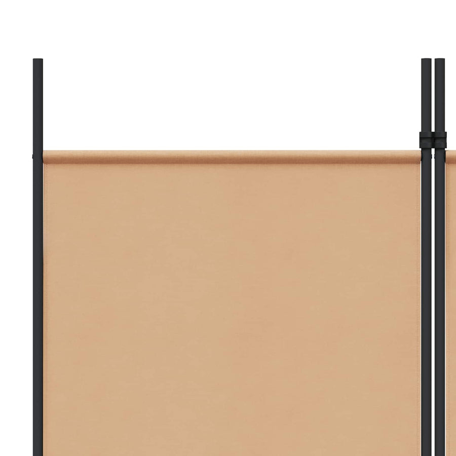 6-Panelen Kamerscherm Beige 300 x 220 cm Stof