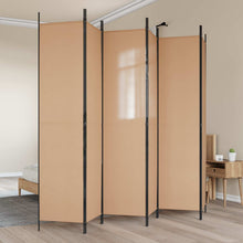 6-Panelen Kamerscherm Beige 300 x 220 cm Stof