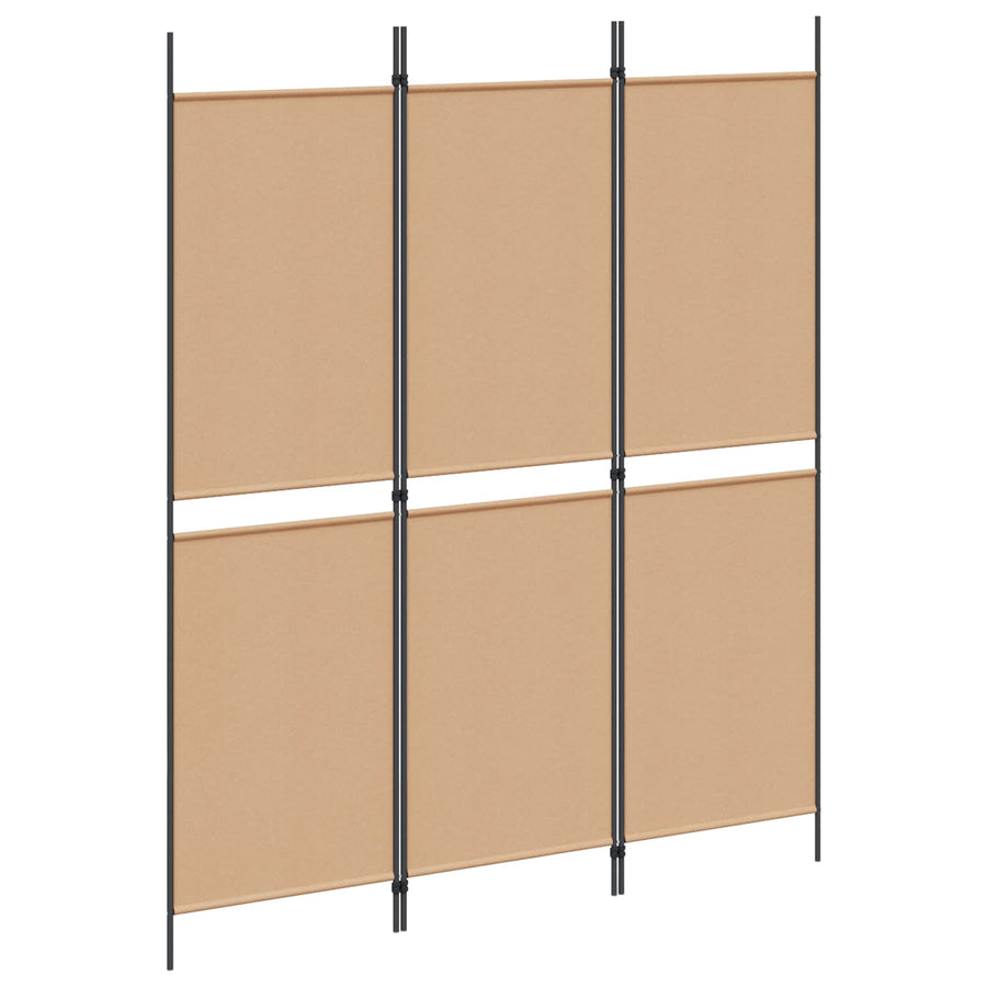 3-paneel kamerscherm Beige 150 x 180 cm Stof