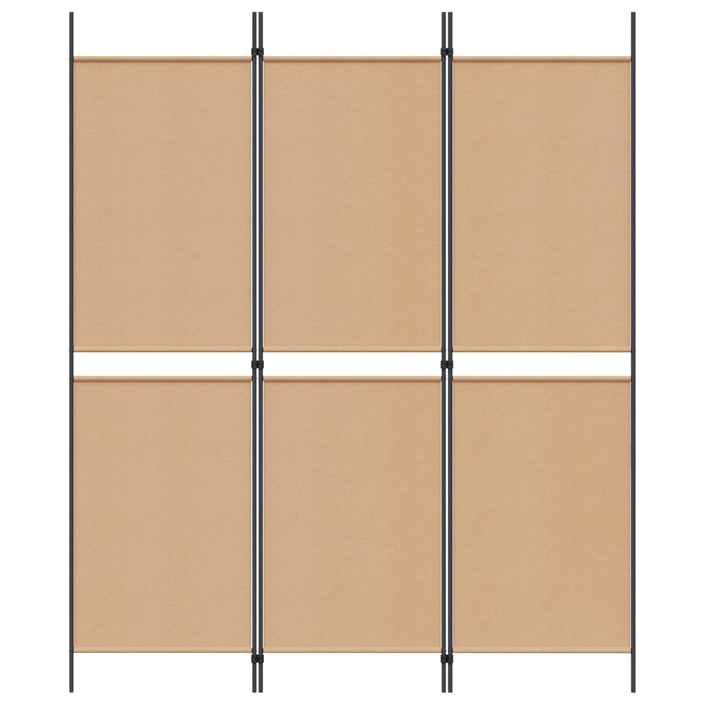 3-paneel kamerscherm Beige 150 x 180 cm Stof