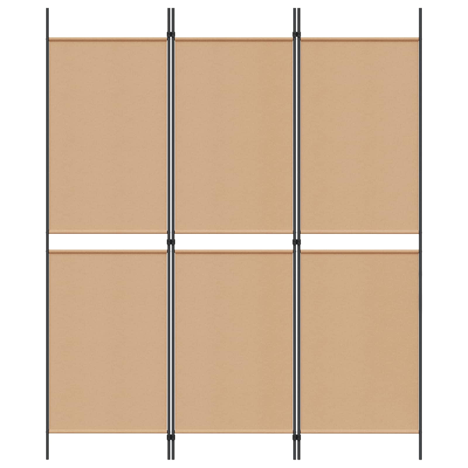 3-paneel kamerscherm Beige 150 x 180 cm Stof