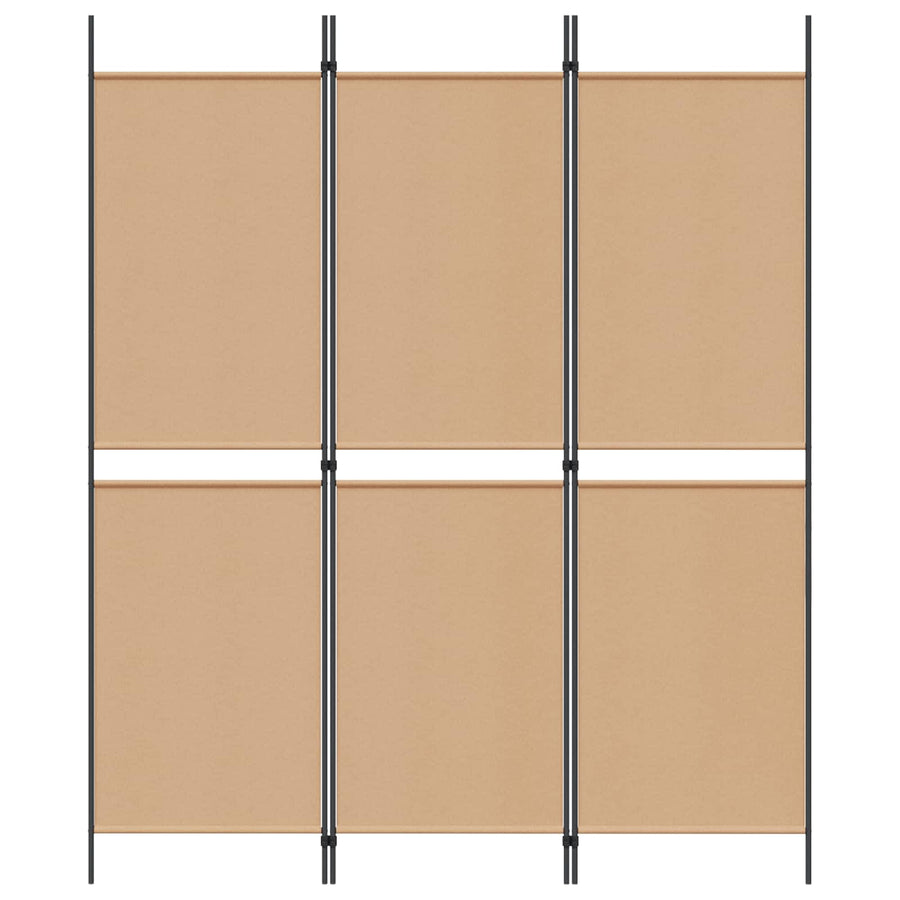 3-paneel kamerscherm Beige 150 x 180 cm Stof