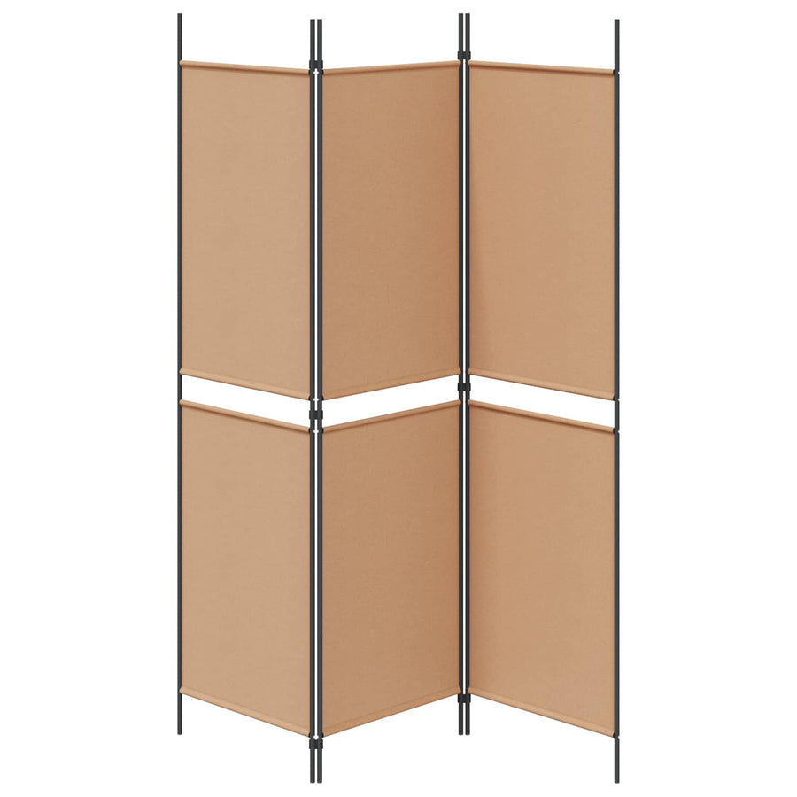 3-paneel kamerscherm Beige 150 x 180 cm Stof