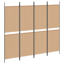 4-Panel Room Divider Beige 200 x 180 cm Stof