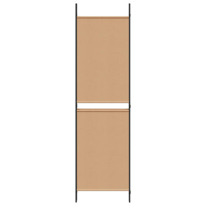 4-Panel Room Divider Beige 200 x 180 cm Stof