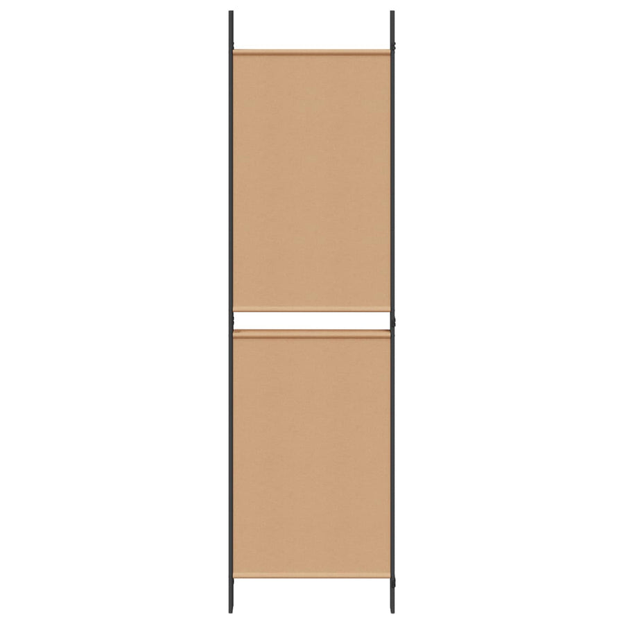 4-Panel Room Divider Beige 200 x 180 cm Stof