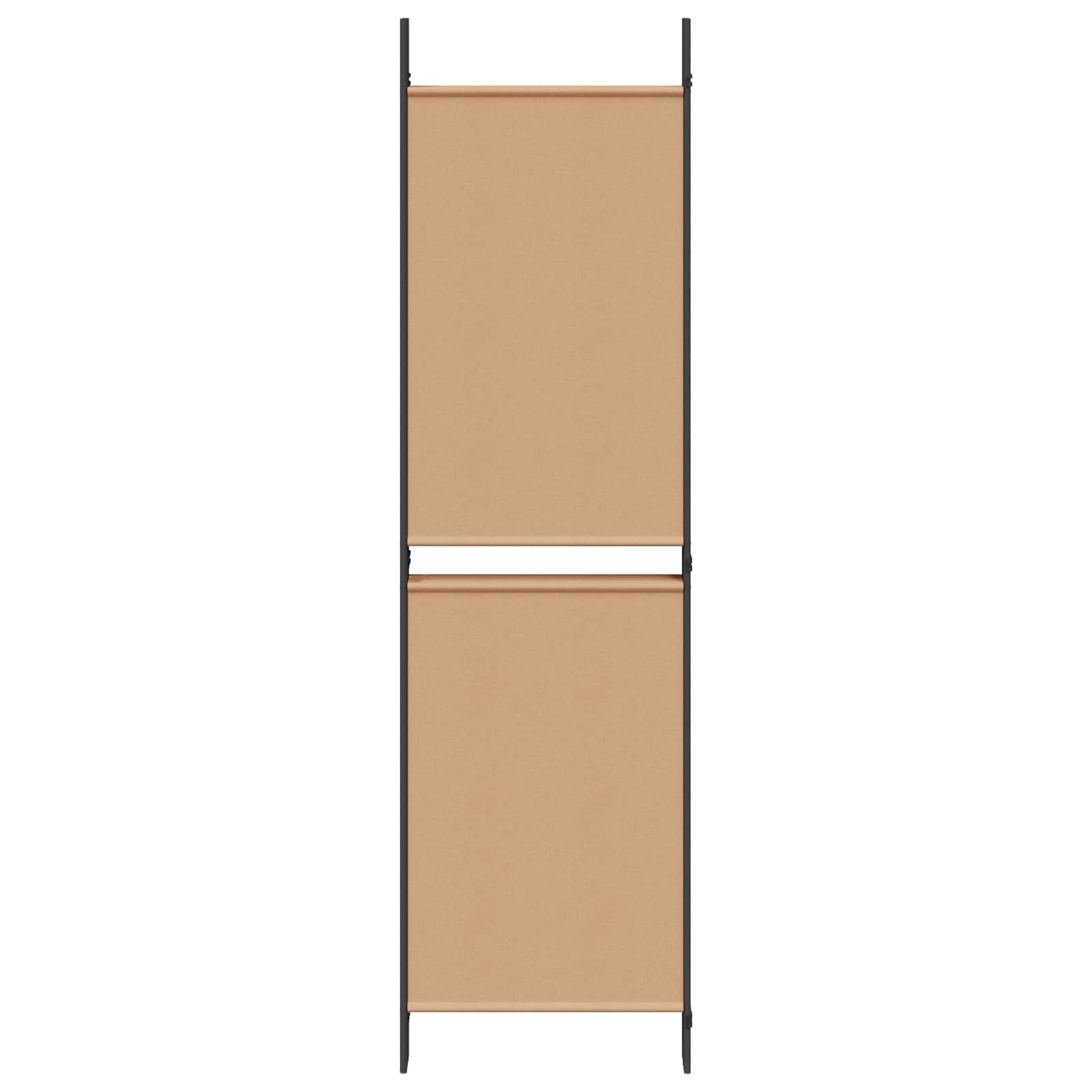 5-Panel Room Divider Beige 250 x 180 cm Stof