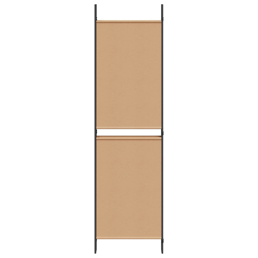 5-Panel Room Divider Beige 250 x 180 cm Stof