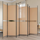 Kamerscherm 6 panelen 300x180 cm beige stof