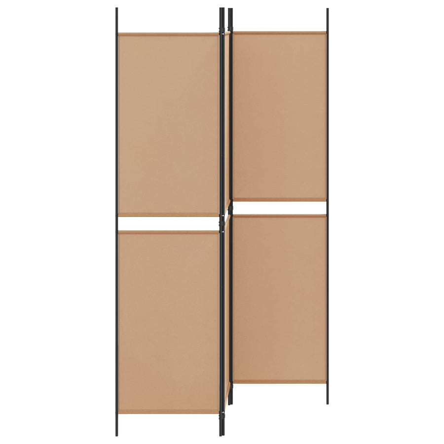 3-Panel Room Divider Beige 150 x 200 cm Stof