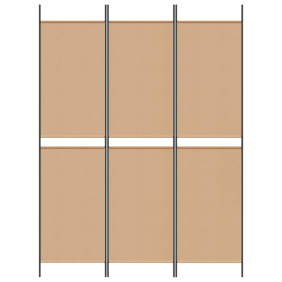 3-Panel Room Divider Beige 150 x 200 cm Stof