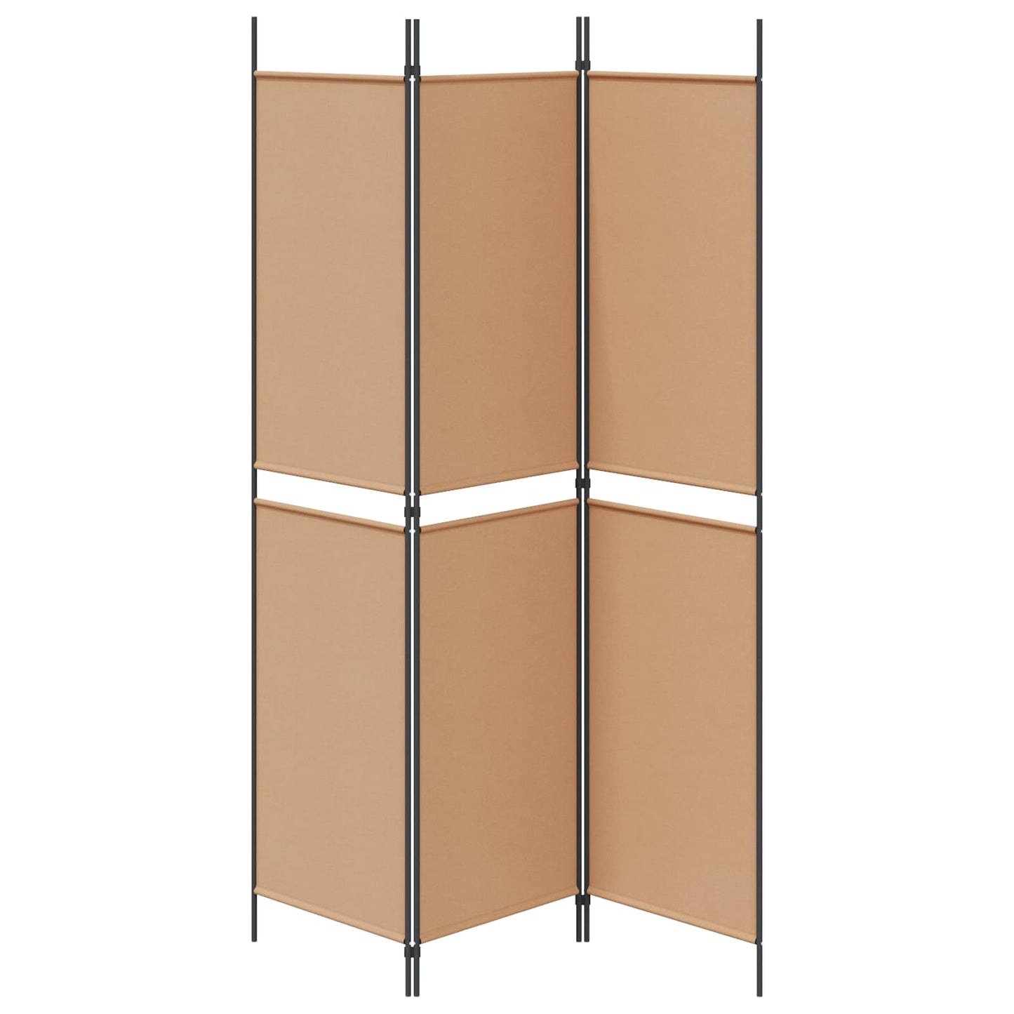 3-Panel Room Divider Beige 150 x 200 cm Stof