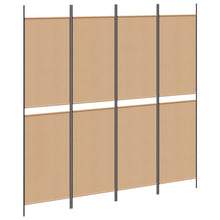 4-panelen kamerscherm Beige 200 x 200 cm Stof