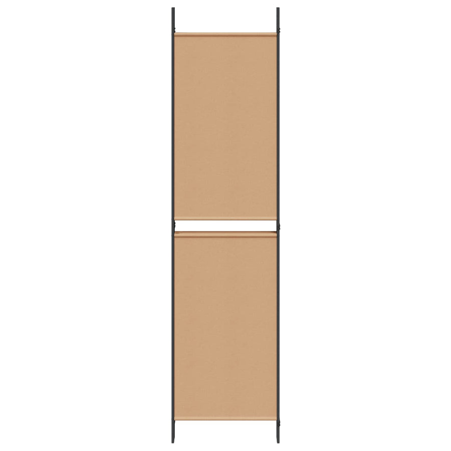 5-panelen kamerscherm Beige 250 x 200 cm Stof
