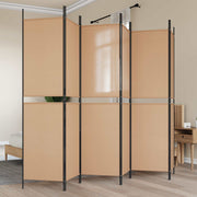 Kamerscherm 6 panelen 300x200 cm beige stof