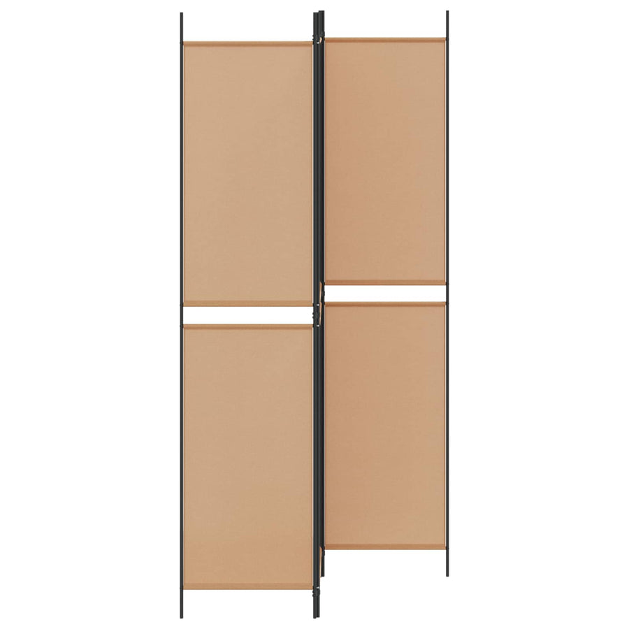3-Panel Room Divider Beige 150 x 220 cm Stof