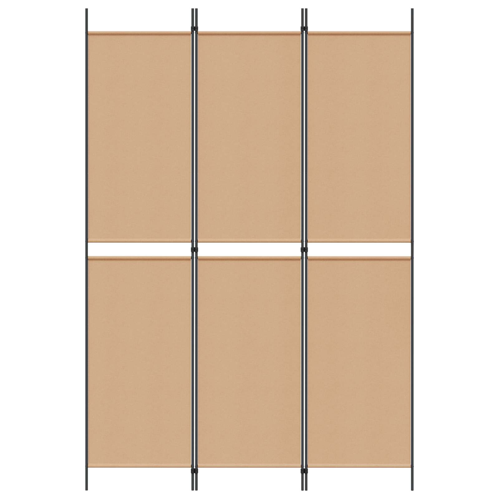 3-Panel Room Divider Beige 150 x 220 cm Stof