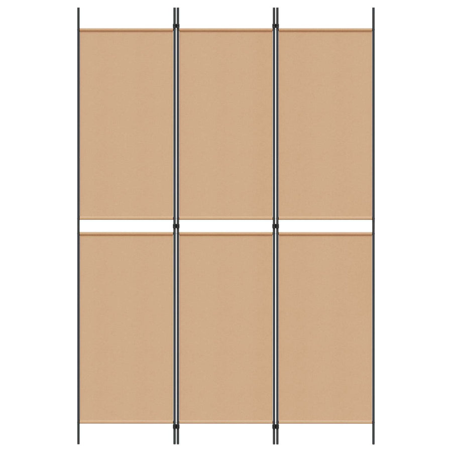 3-Panel Room Divider Beige 150 x 220 cm Stof