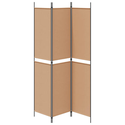 3-Panel Room Divider Beige 150 x 220 cm Stof