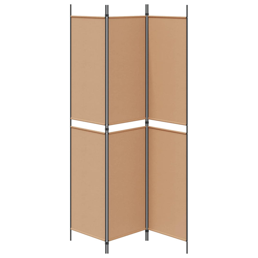 3-Panel Room Divider Beige 150 x 220 cm Stof